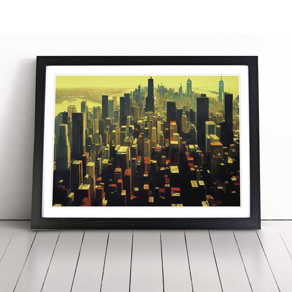 Modern Skyline New York City Wall Art Print Framed Canvas Picture Poster Decor