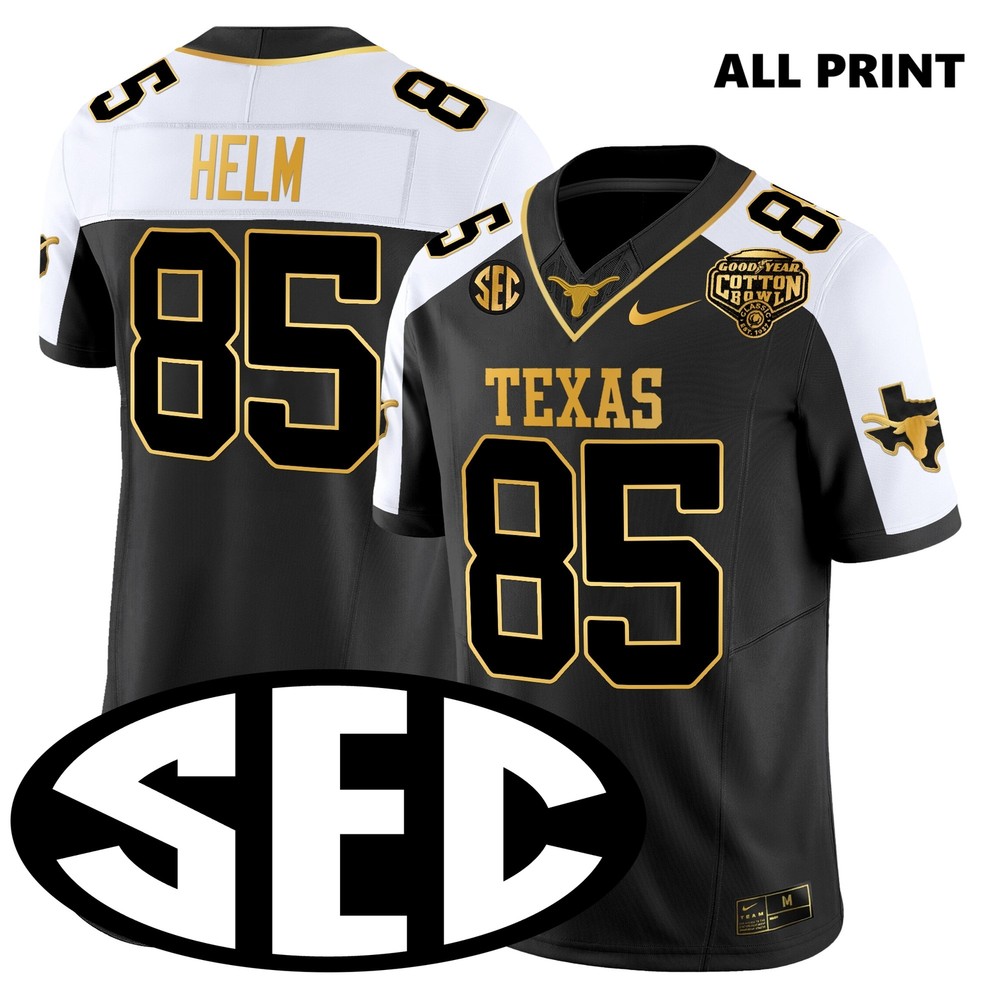 Texas Longhorns #85 GunnarxHelm Jersey  – All Print