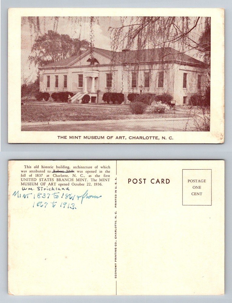 Charlotte, NC-North Carolina, Mint Museum of Art Building Vintage Postcard