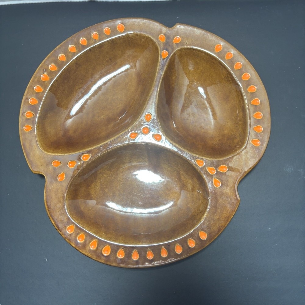 Vintage MCM Divided Platter Serving Dish