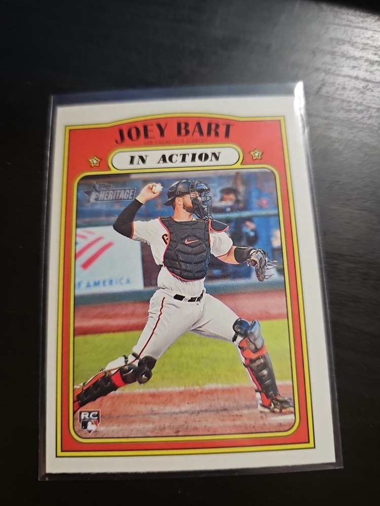 2021 Topps Heritage - In Action Joey Bart #50 (RC)