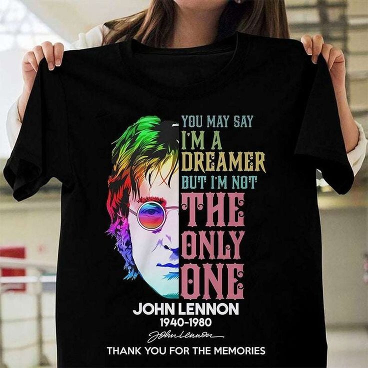New! rare! John Lennon T-Shirt Unisex Adult Size S to 5XL