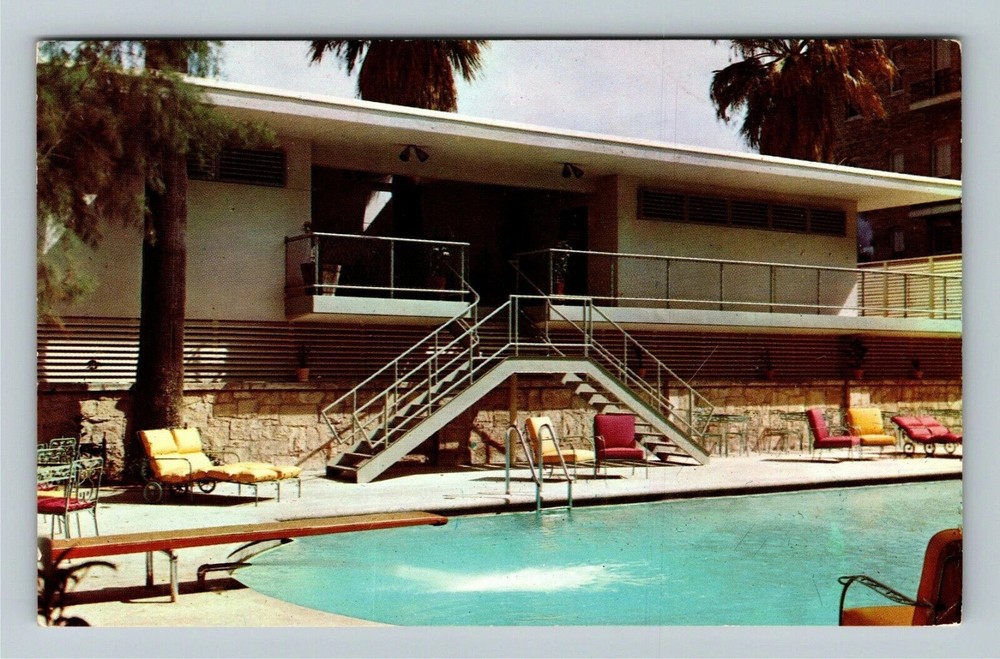 San Antonio TX-Texas Menger Hotel Swimming Pool Advertising Vintage Postcard