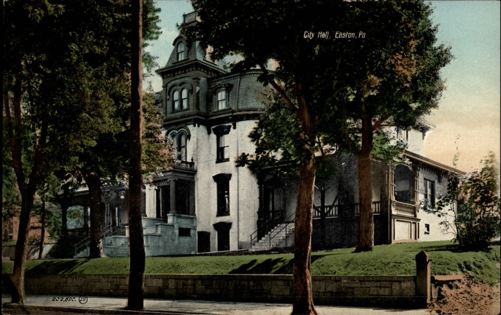 City Hall Easton Pennsylvania ~ unused c1910 vintage Valentine postcard