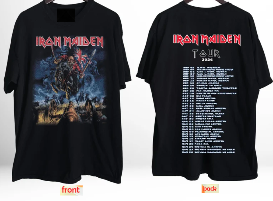 2024 Tour T-Shirt Maiden Iron Past Unisex S-3xl World Future Band Fan