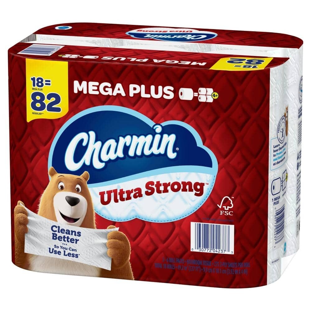 Ultra Strong 18 Mega Plus Toilet Paper Rolls for Maximum Comfort