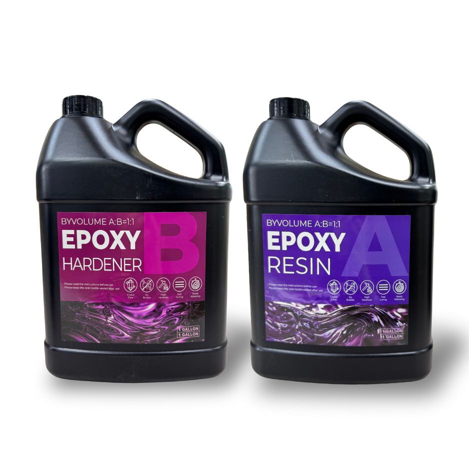 1Gallon Fast-Cure Crystal Clear Epoxy Resin Kit for Jewelry and Tabletops