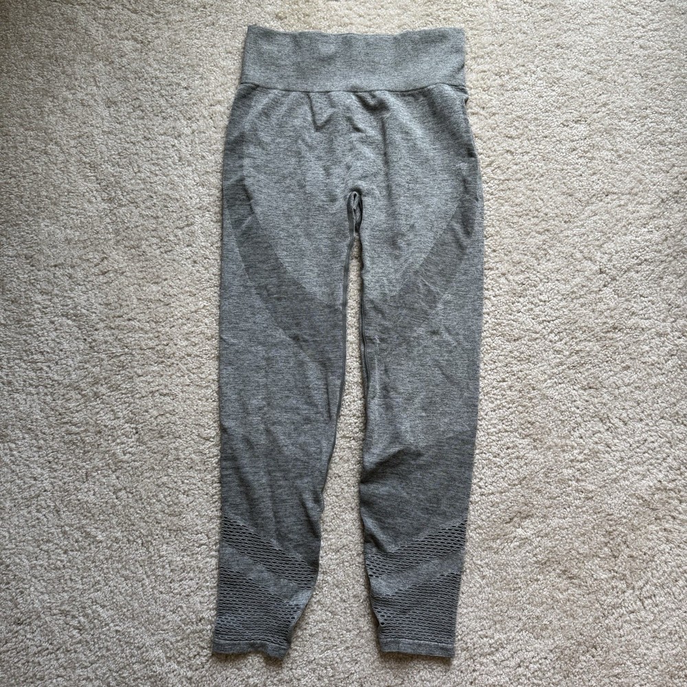 PINK Victoria's Secret Seamless Leggings Yoga Pants Grey Color Block Size Medium
