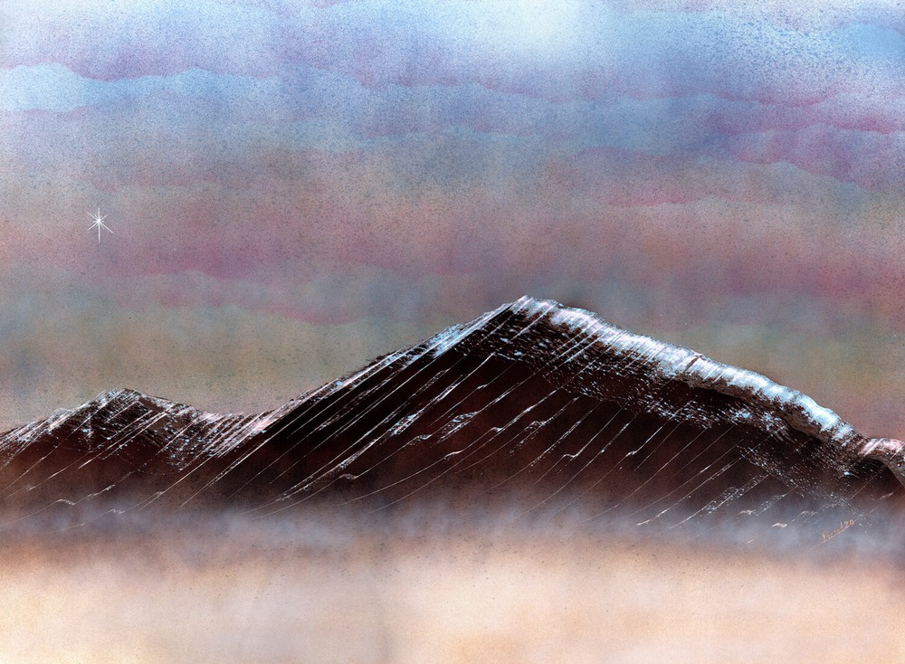 Pacific Northwest Mountain Painting by Jason Girard in Medium size