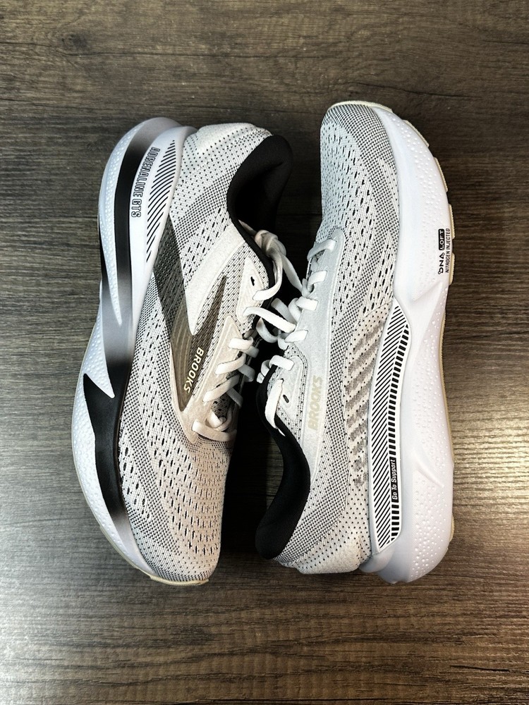 Brooks Adrenaline GTS 24 White Black Pelican 1104371D126 Men’s Size 8