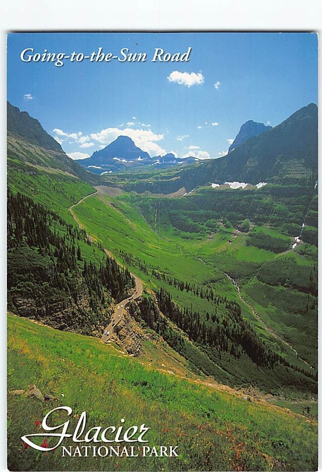 Postcard Going-to-the-Sun Road Glacier National Park Montana USA