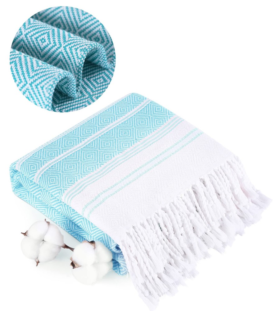 Oversized Quick-Dry Turkish Beach Towel Sand Repellent 78x35 Inch