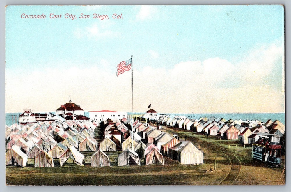 Coronado Tent City San Diego California Postcard