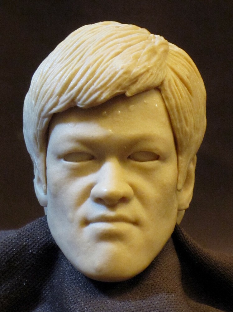V-134 BRUCE LEE CUSTOM RESIN UNPAINTED HEAD SCULPT, Action figures 1/6 scale