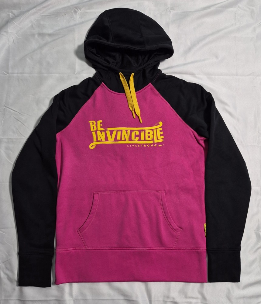 Nike Livestrong Therma Fit Hoodie Pink & Black Women's Medium