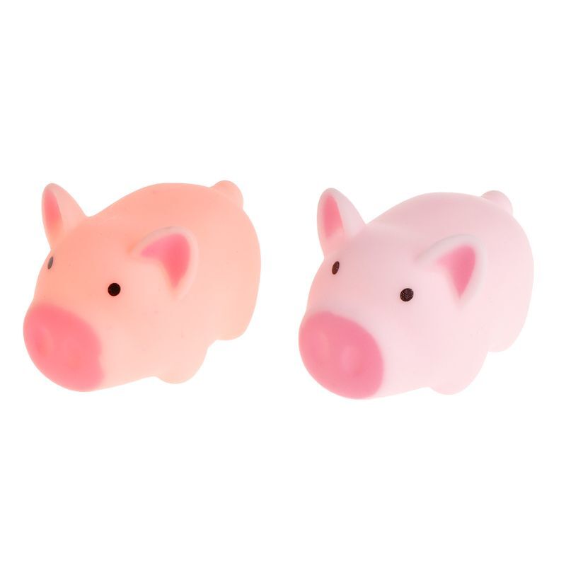 Pack of 5 for Creative Squeaky Pig Silicone Pig for Dog Interactiv