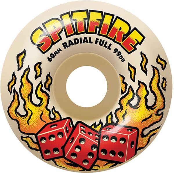 Spitfire F4 99a Radial Full 60mm HOT Hand Natural Wheels Set