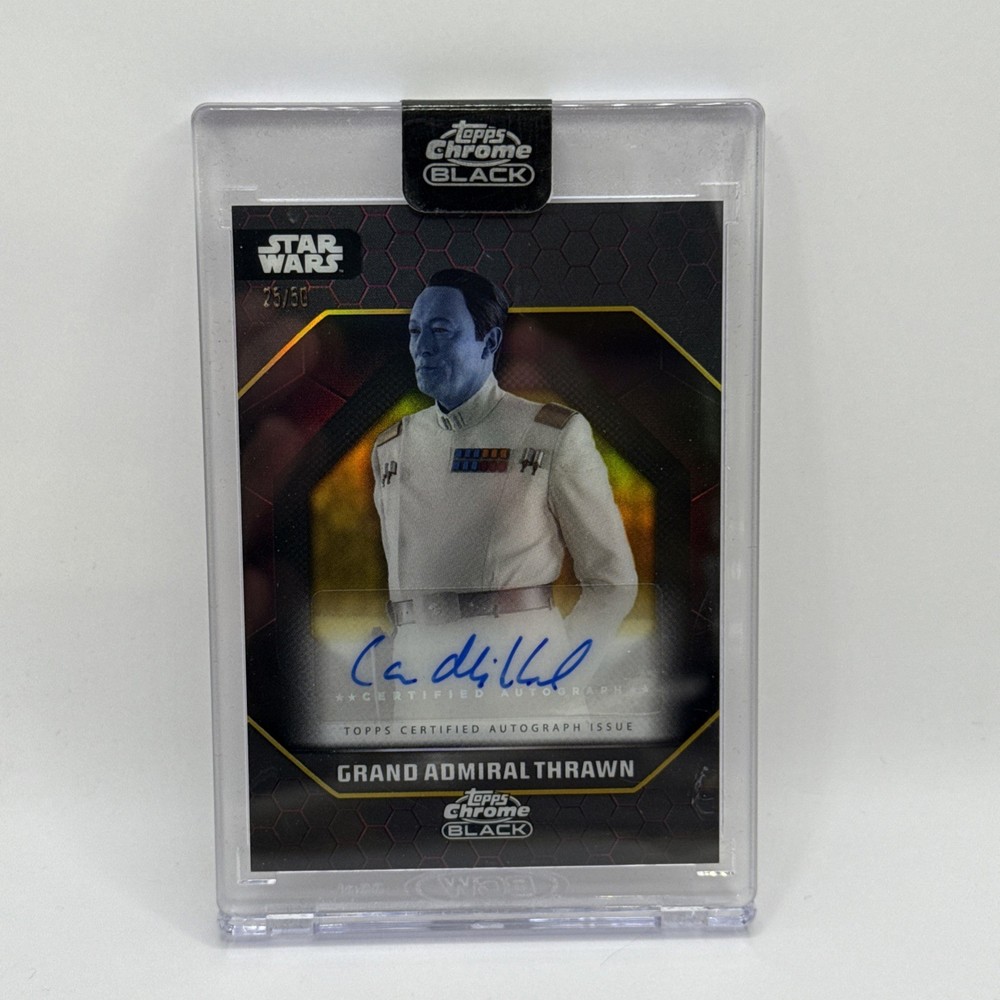 2024 Topps Chrome Black Star Wars Grand Admiral Thrawn Auto 25/50 Dark Side GOLD