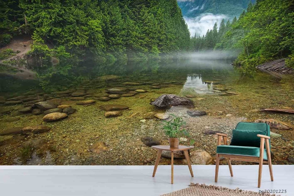 3D Forest River Landscape Wall Murals Wallpaper Murals Wall Sticker