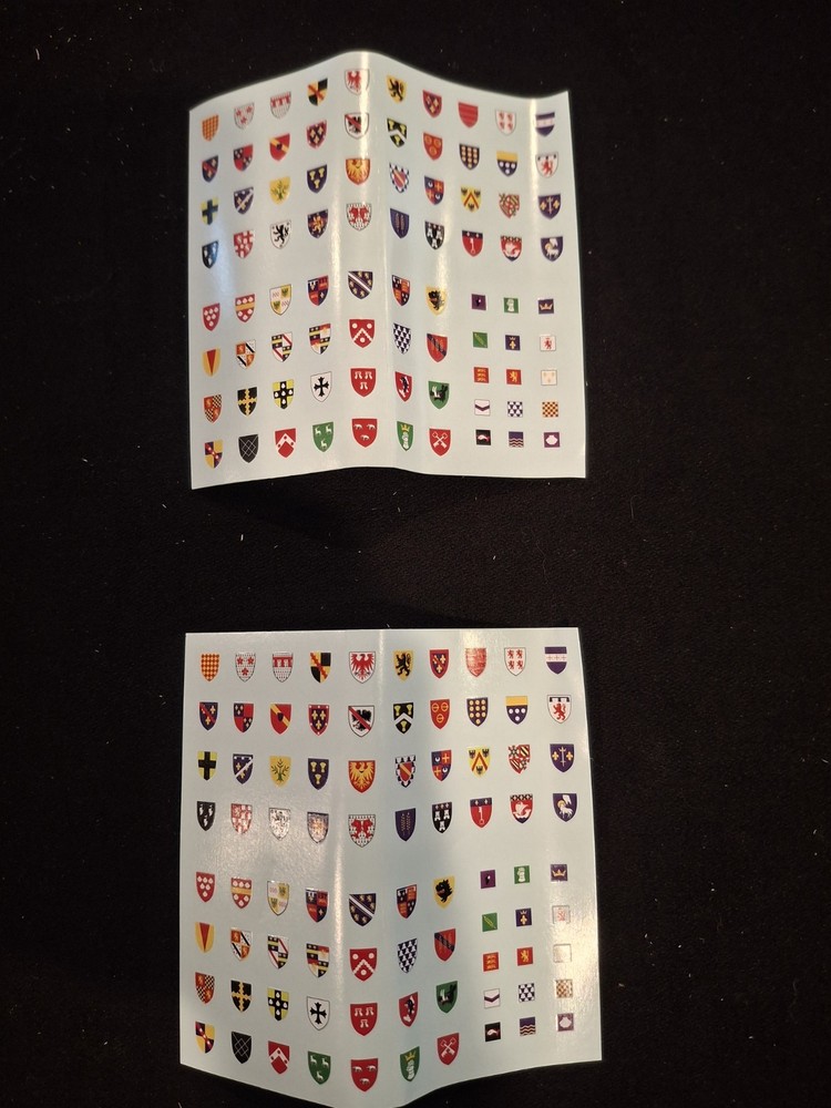 Time Of Legends Joan of Arc Crest Sticker Sheets Terrain Mythic Games 15mm
