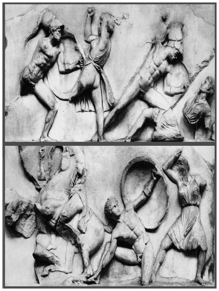 5559.Greek fresco depicting soldiers at war.POSTER.Decoration.Graphic Art