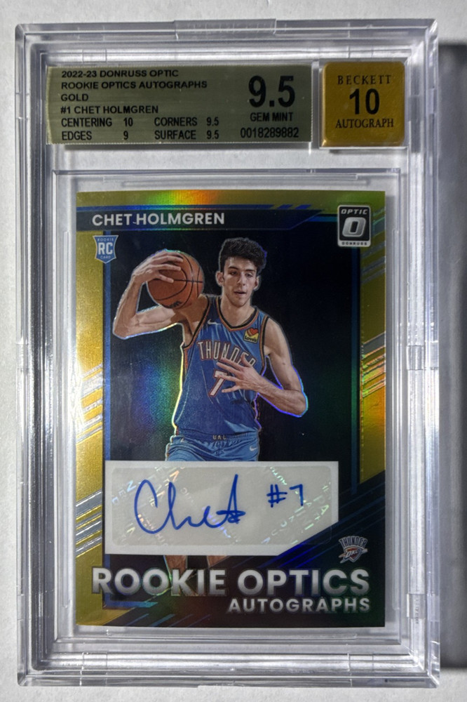 2022-23 Panini Donruss Optic - Rookie Optics Autographs Chet Holmgren #ROA-CH...