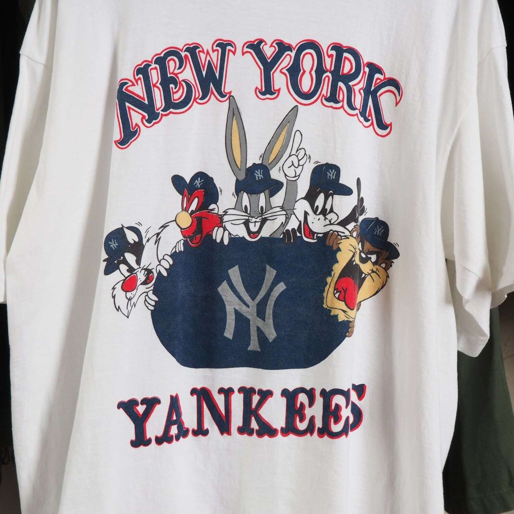 Retro New York Yankees Looney Tunes basic T shirt classic style tee HN1245