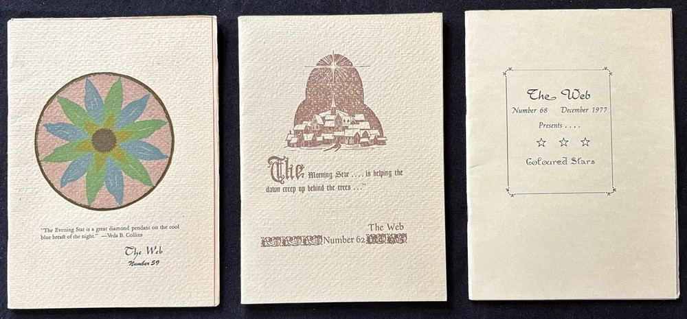 Vintage NAPA Poetry Chapbooks Lot of 3 Amateur Press Letterpress 1977 handmade