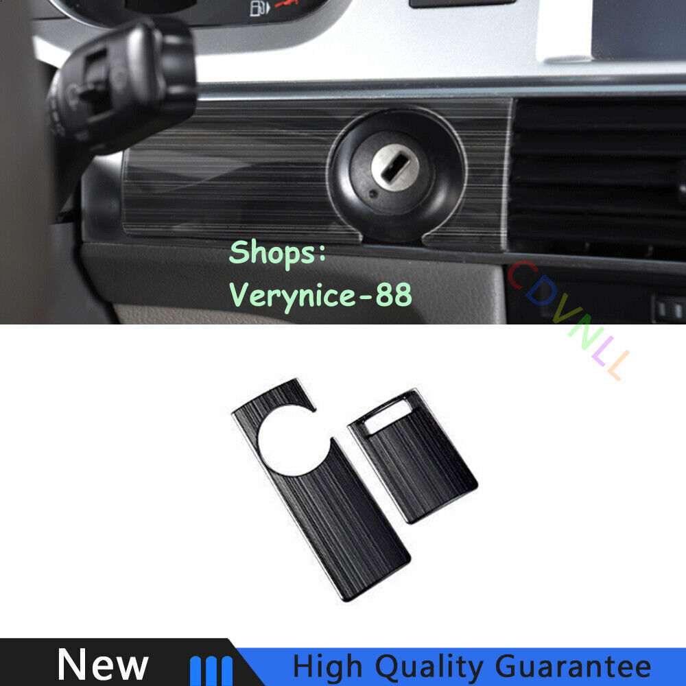 2005-2011 Audi A6 Black Titanium One-Button Start Switch Cover Trim 2PCS
