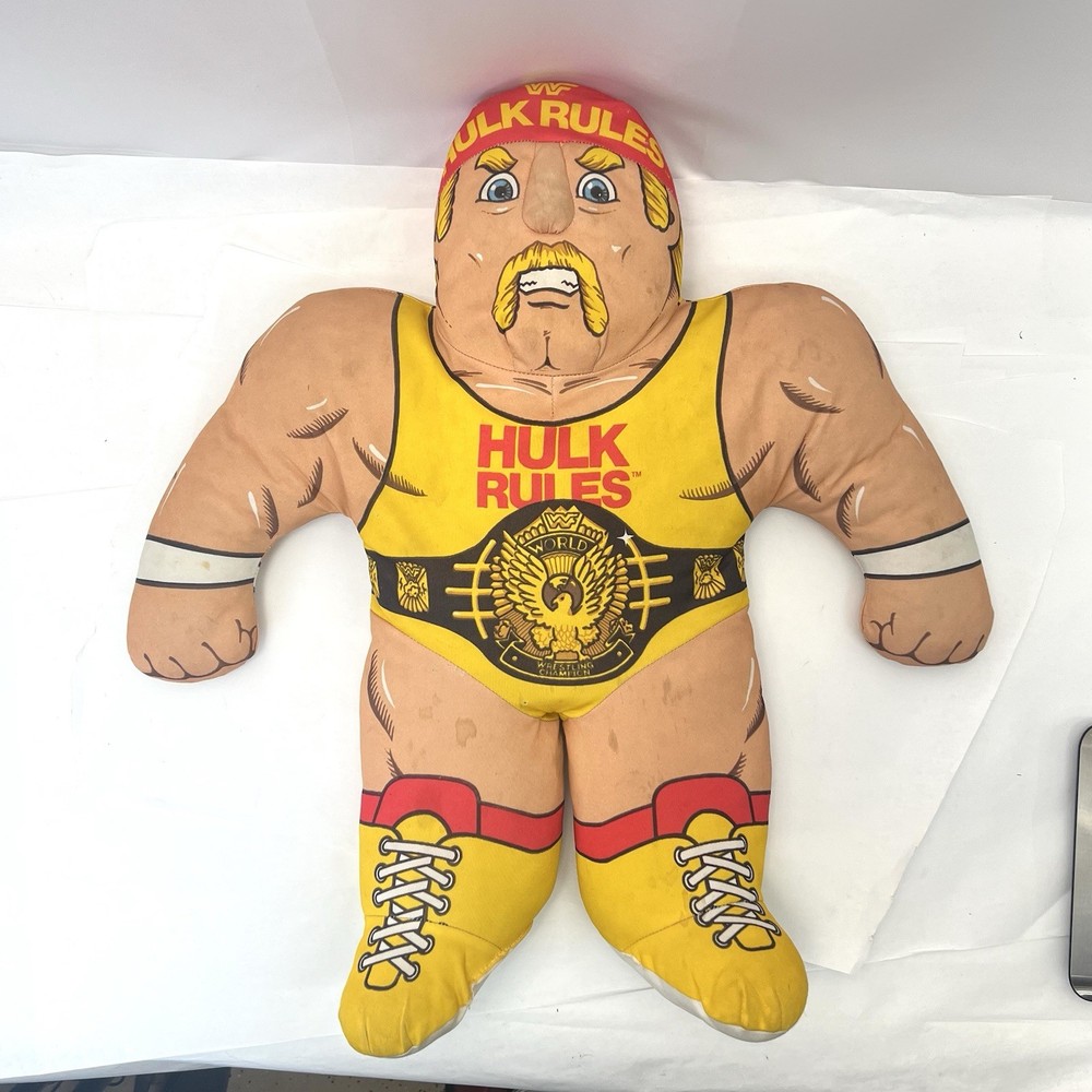 Vintage Hulk Hogan Wrestling Buddy WWF WWE 1990 Tonka Plush SEE PICS