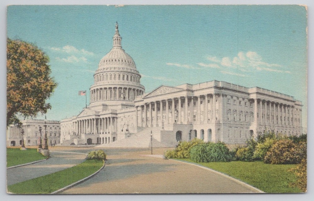 1931 US Capitol Washington DC Postcard Fredericksburg VA Postmark