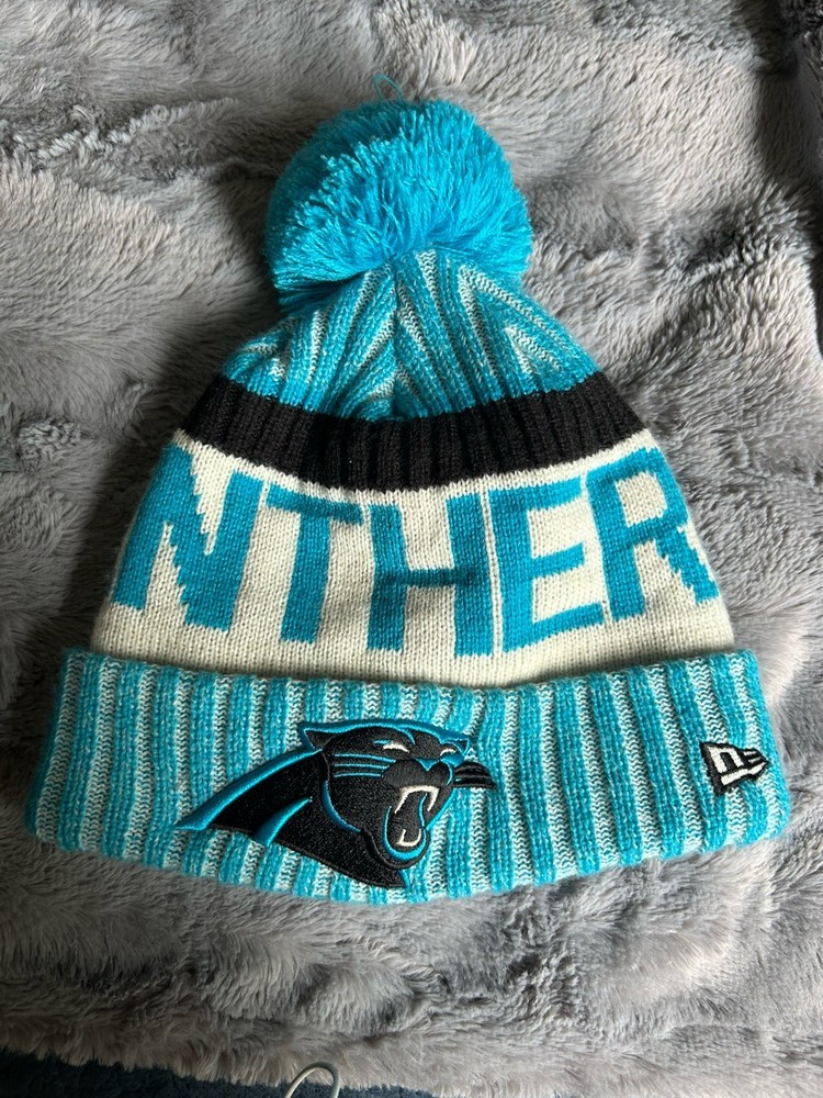 Carolina Panthers NFL Team Pom Pom Knit Beanie Winter Hat by New Era