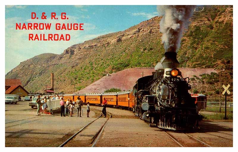 Postcard TRAIN SCENE Silverton Colorado CO m/09 AQ1385