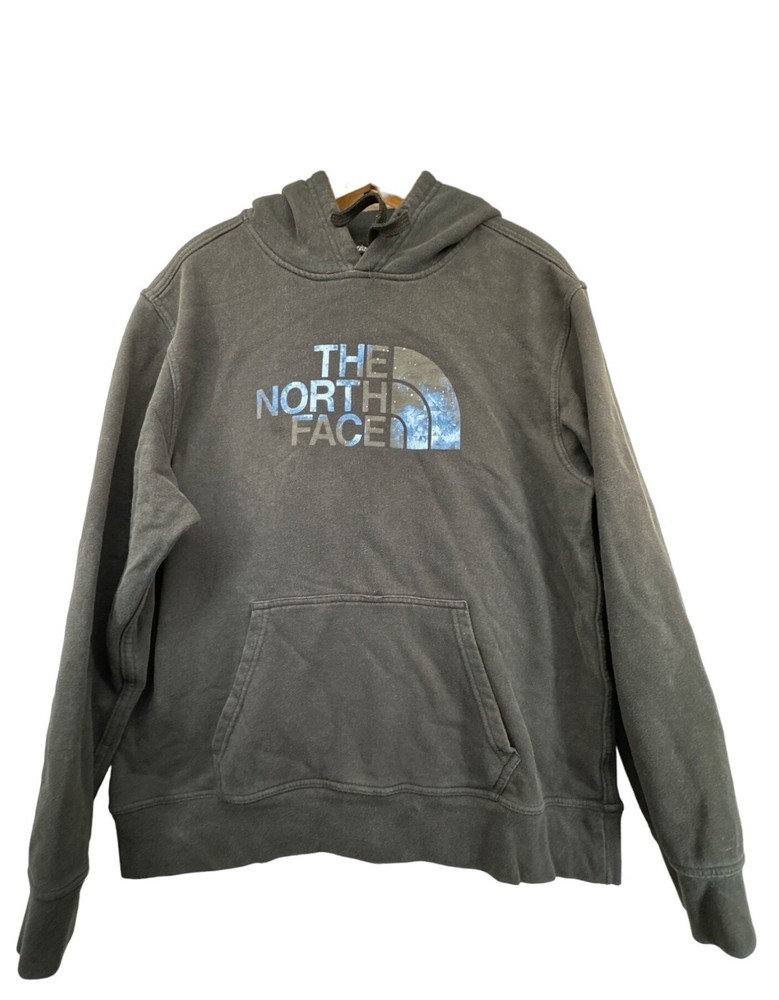 The North Face Adult Hoodie Sz L Half Dome RARE Stars Print Classic Streetwear