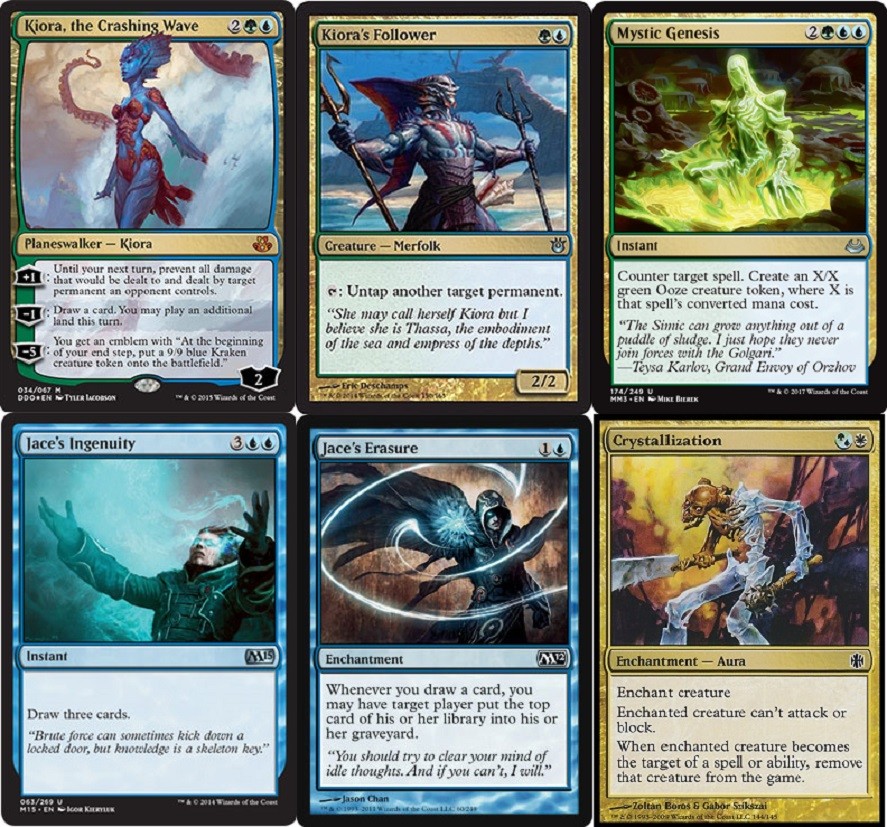 Kiora’s Kontrol Deck with Kiora the Crashing Wave MTG 60 Cards