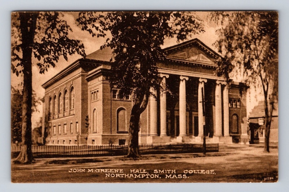 Northampton MA-Massachusetts, Smith College, John M Greene Hall Vintage Postcard