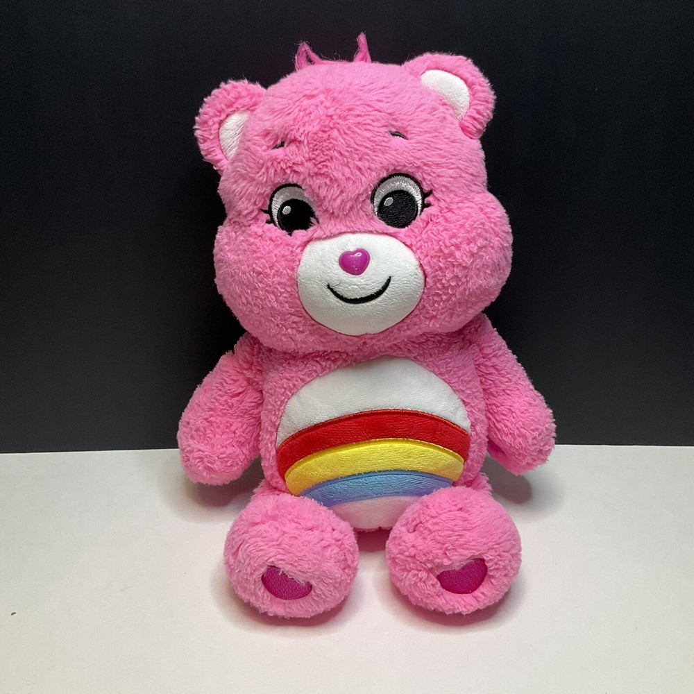 Care Bears Unlock Magic Pink Rainbow Cheer Bear 14 Inch Plush Stuffed Toy 2020 Edition