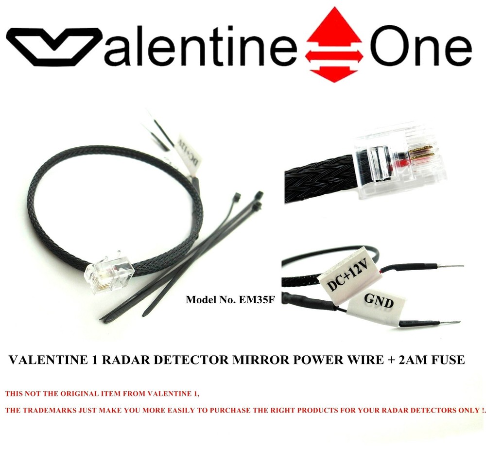 Mirror Wire 2AM Fuse For Uniden Escort S55,X80,Max, V1 Valentine Radar Detector