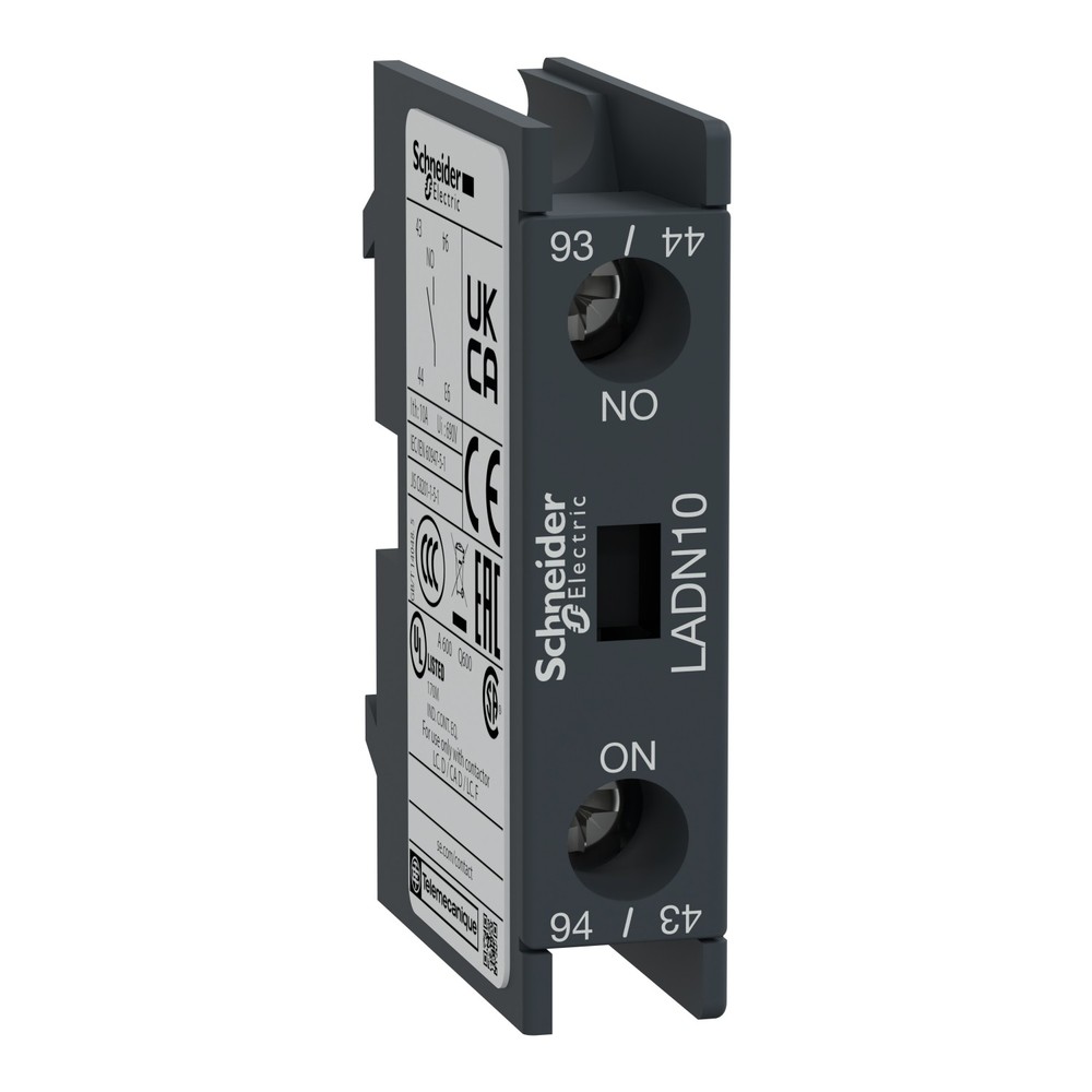 Schneider LADN10 - TeSys D aux contacts block 1NO screw - Made In France