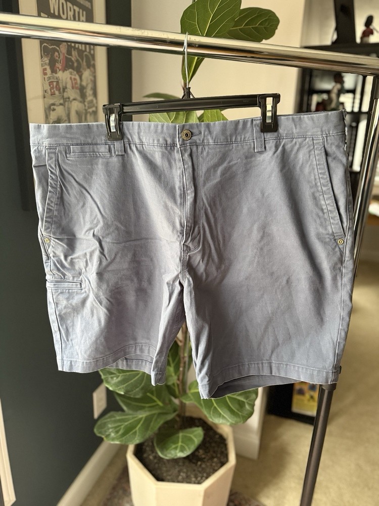 Men’s Duluth Trading Co Shorts Size 42 Flex Ballroom Khakis Relaxed Fit — Blue