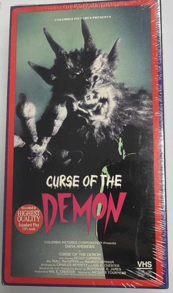 Curse of the Demon (VHS, 1994) RARE '60's occult classic New sealed w/watermark