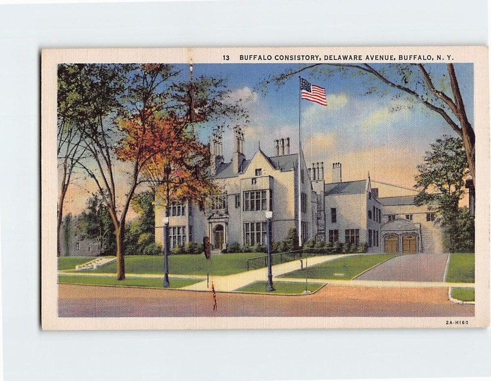 Postcard Buffalo Consistory Delaware Avenue Buffalo New York USA