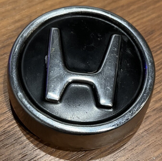 1970s 80s 90s Honda CIVIC CRX CRV Wheel CHROME Center Hub Cap  RIDGE CLIP 2 5/8