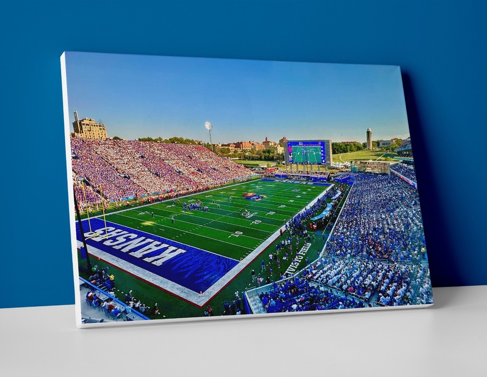 Kansas Football Stadium Poster or Canvas - Kansas Jayhawks Football Wall Art