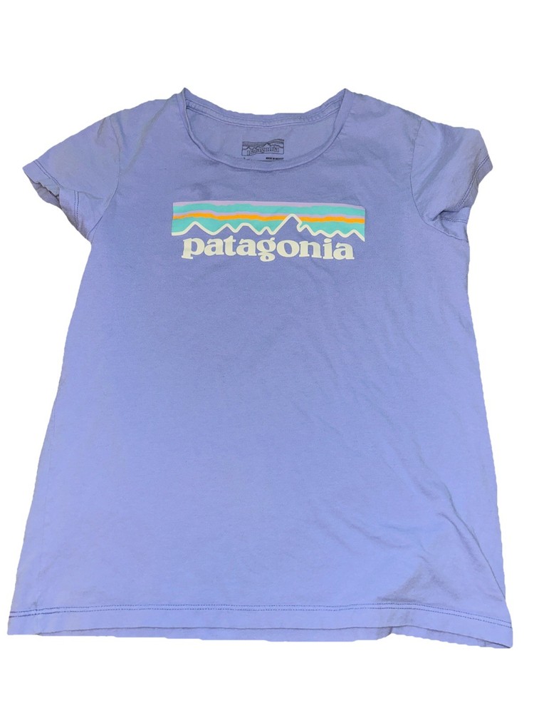 Patagonia Pastel Logo Organic Cotton T-Shirt Girls Size Large- Read!