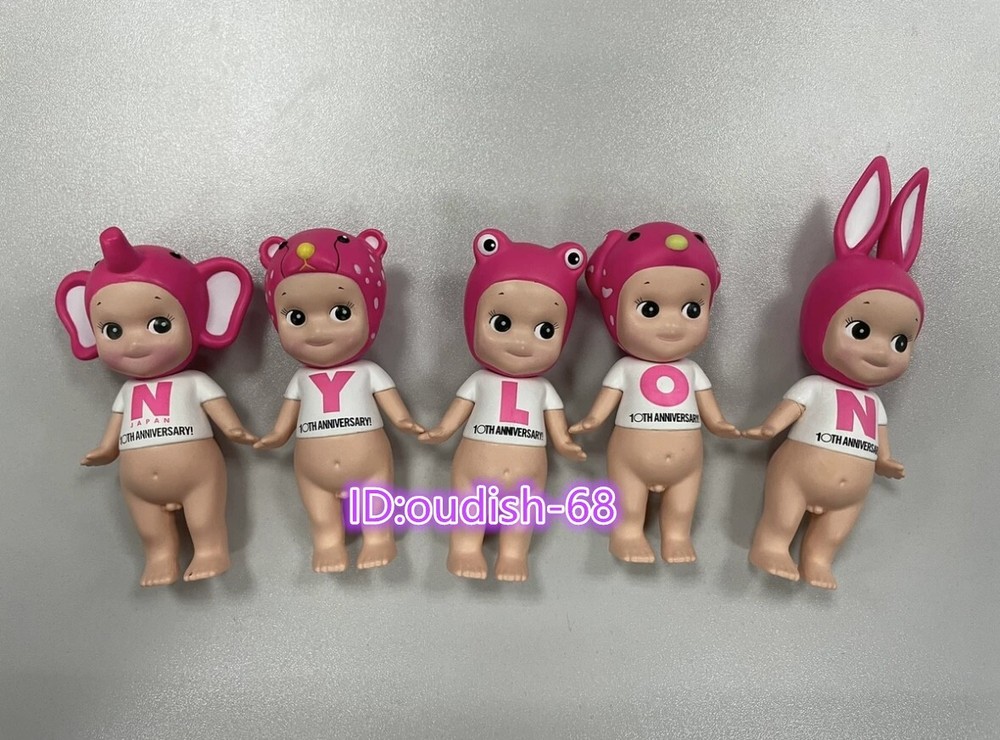 5PCS Authentic Sonny Angel Nylon 15th Anniversary Limited Mini Figure Cute Toy