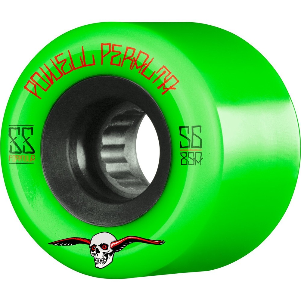 Powell Peralta G-Slides 56mm 85a Green/Black Skateboard Wheels (Set of 4)