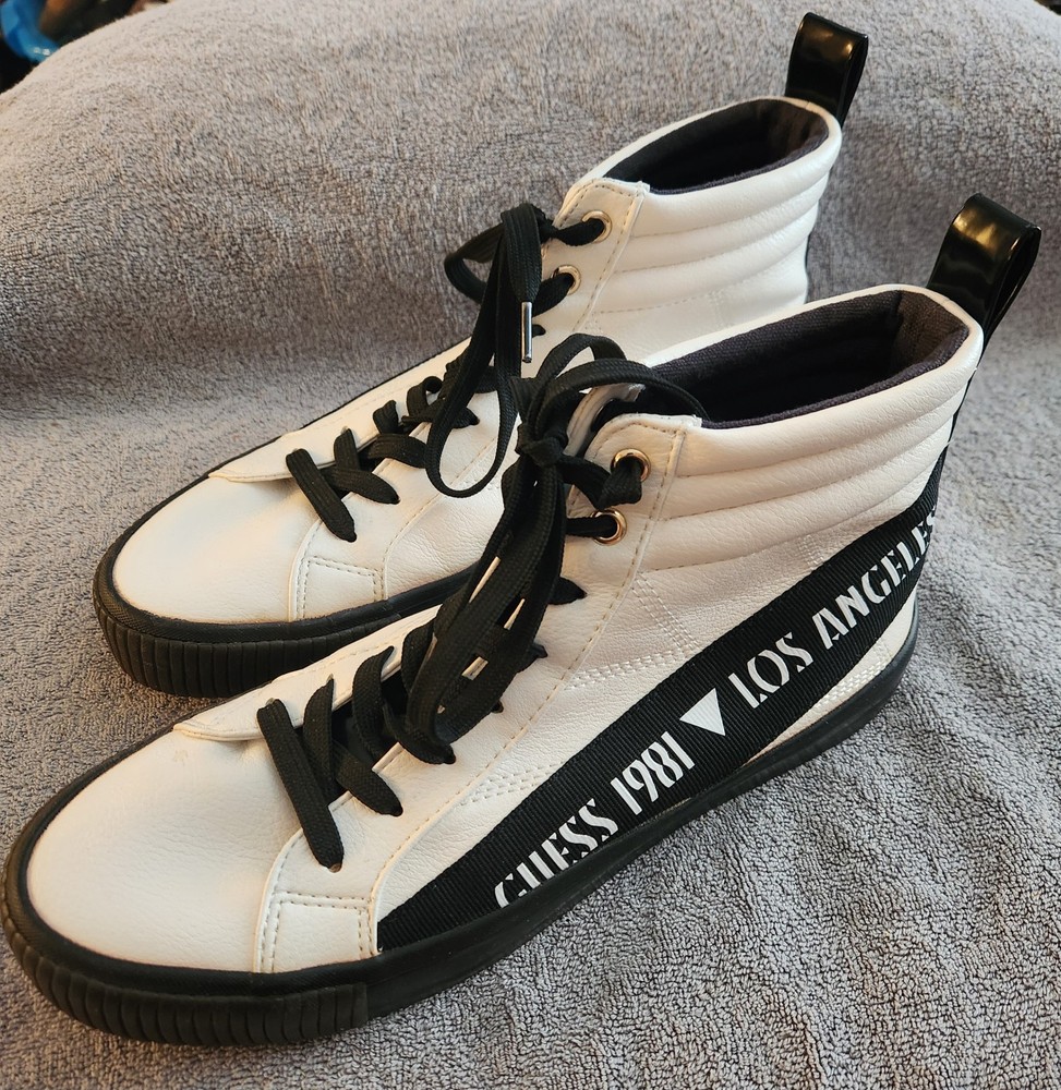 Guess Men's Vintage Hi-top Lace-up Sneakers Size 9