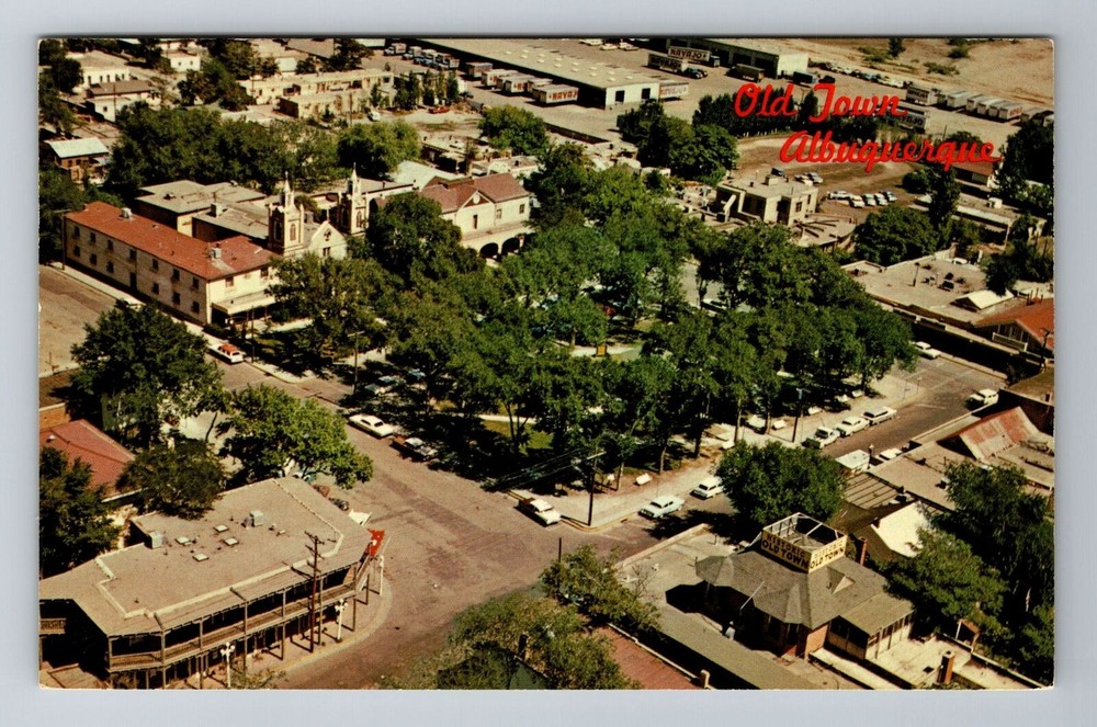 Albuquerque NM-New Mexico, Old Town, Antique Vintage Souvenir Postcard