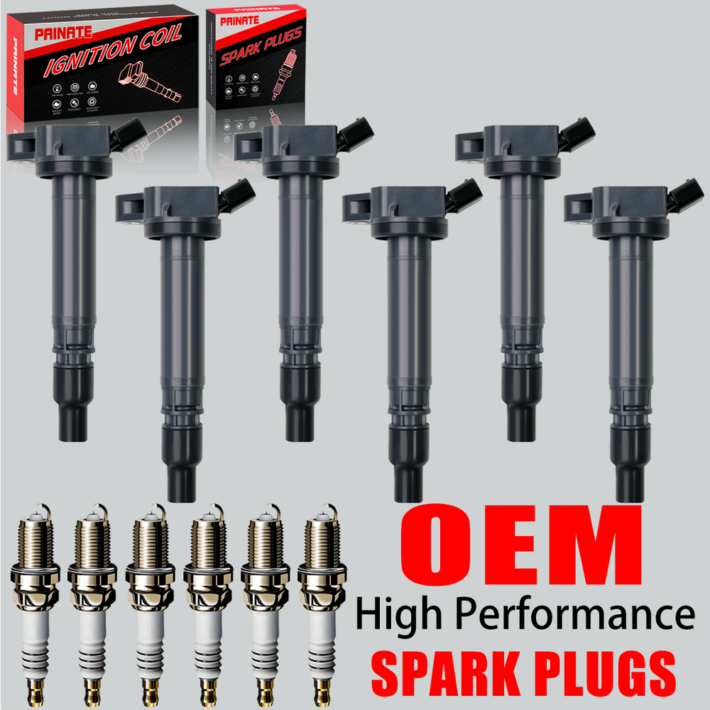 6X OEM Ignition Coils & 6X Iridium Spark Plugs For Lexus GS350 GS300 IS250 UF507